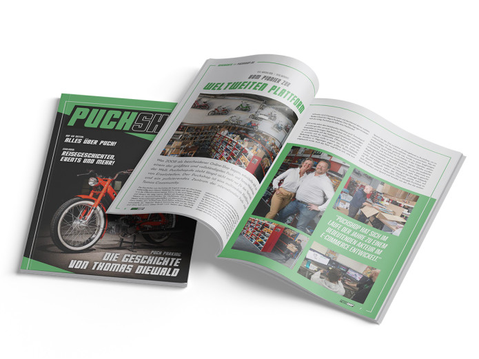 Puchshop Magazin Ausgabe 01 (2025) Deutschsprachig | Puch Geschichten, Technik & Community